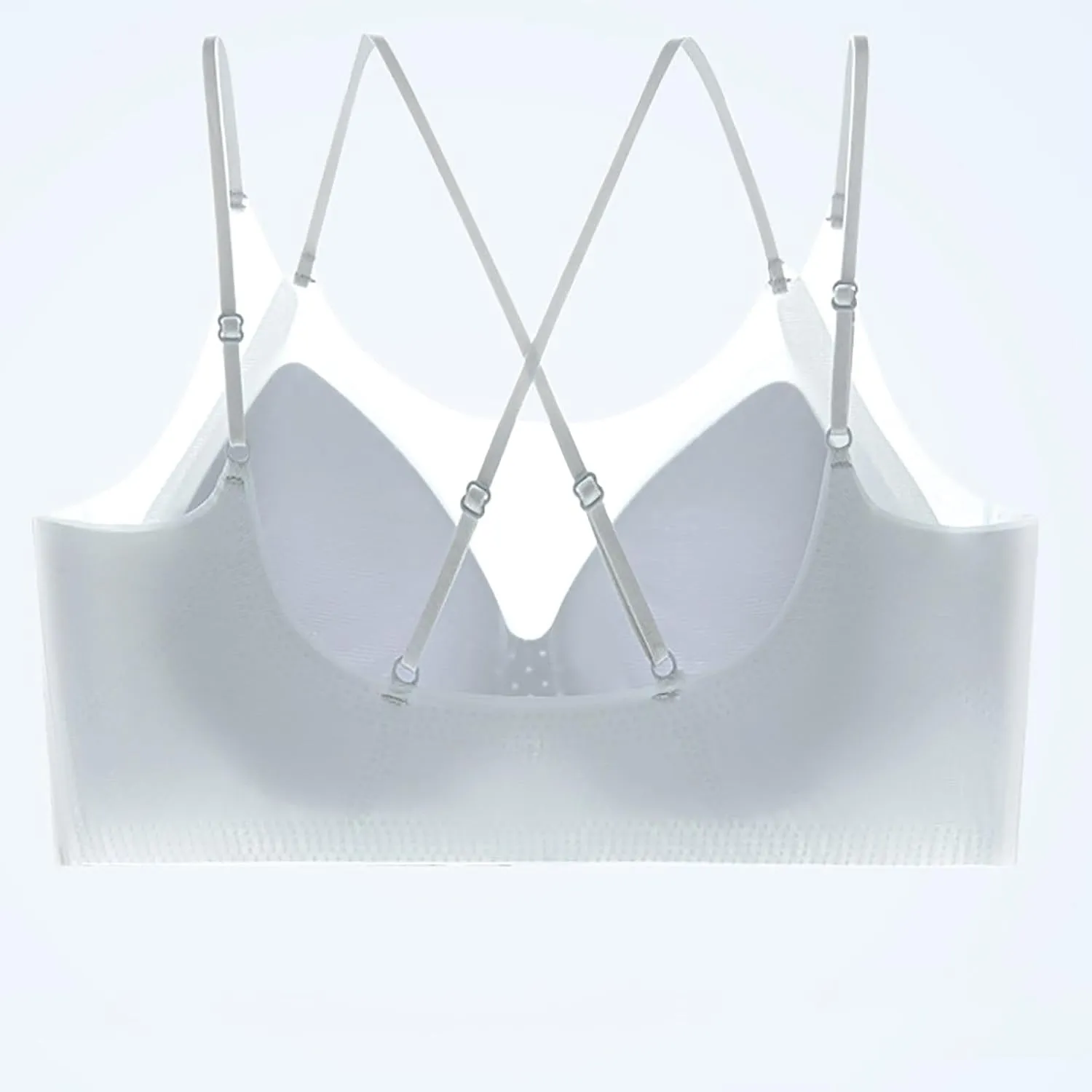 Women Workout Bralettes Breathable Seamless Comfortable Push Up Bra Criss Cross Gym Strappy Crop Top Bralette