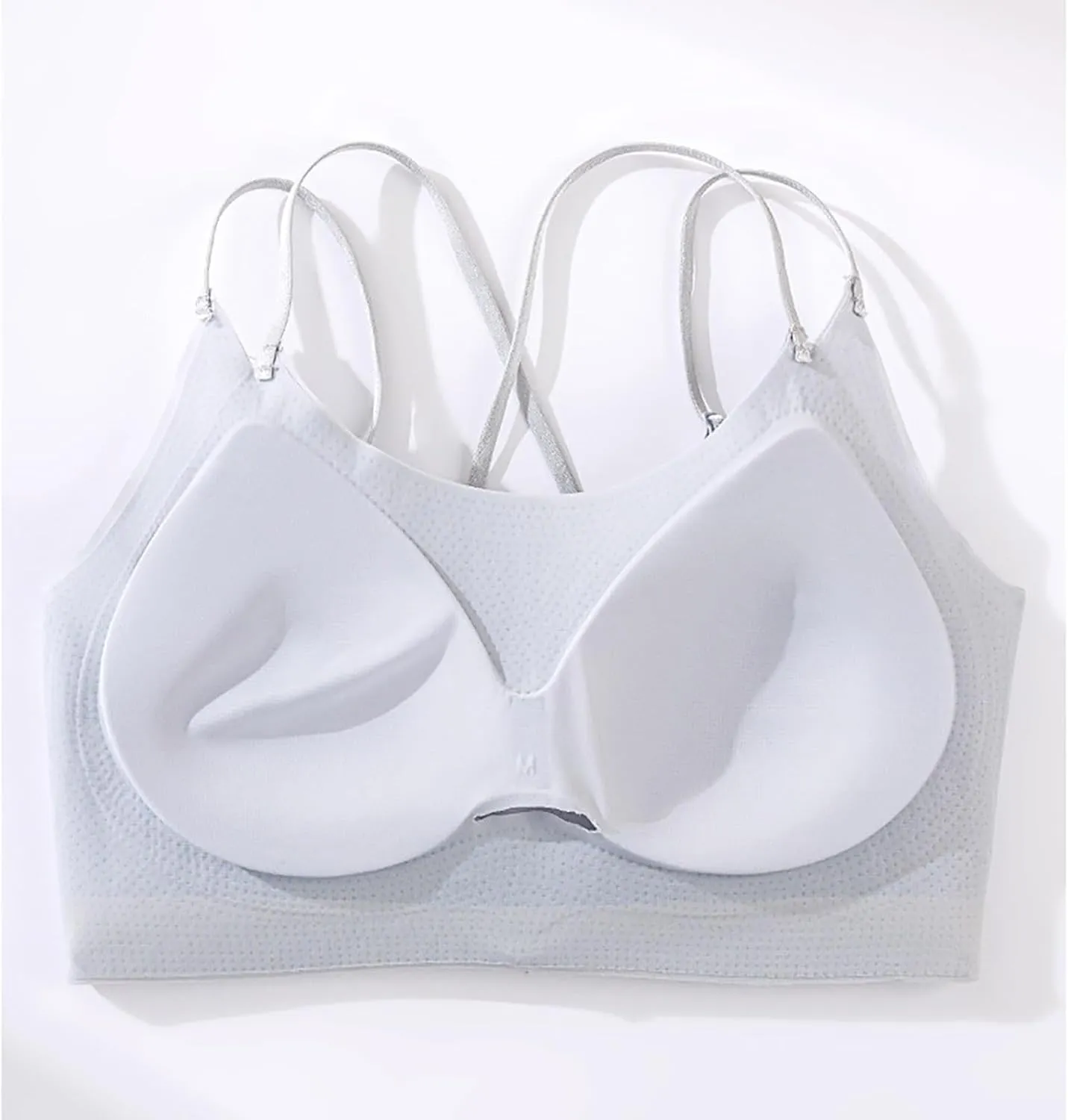 Women Workout Bralettes Breathable Seamless Comfortable Push Up Bra Criss Cross Gym Strappy Crop Top Bralette