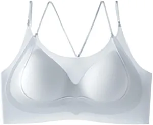 Women Workout Bralettes Breathable Seamless Comfortable Push Up Bra Criss Cross Gym Strappy Crop Top Bralette