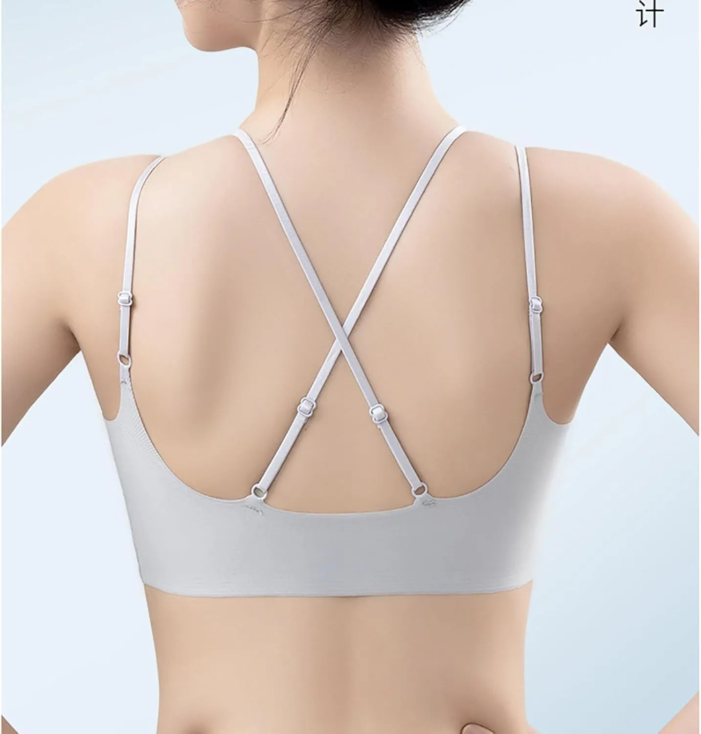 Women Workout Bralettes Breathable Seamless Comfortable Push Up Bra Criss Cross Gym Strappy Crop Top Bralette