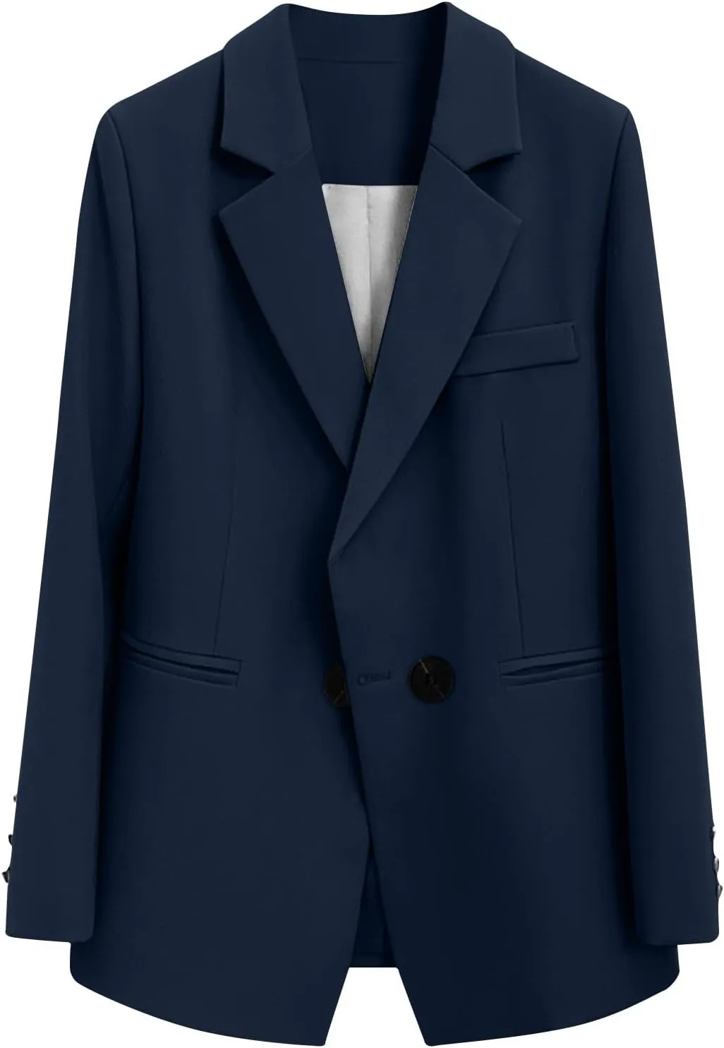 Womens Blazer 2 Piece Outfits Business Work Oversized Jacket Wide Leg Dress Pants Dressy Casual Suit Set with Pocket