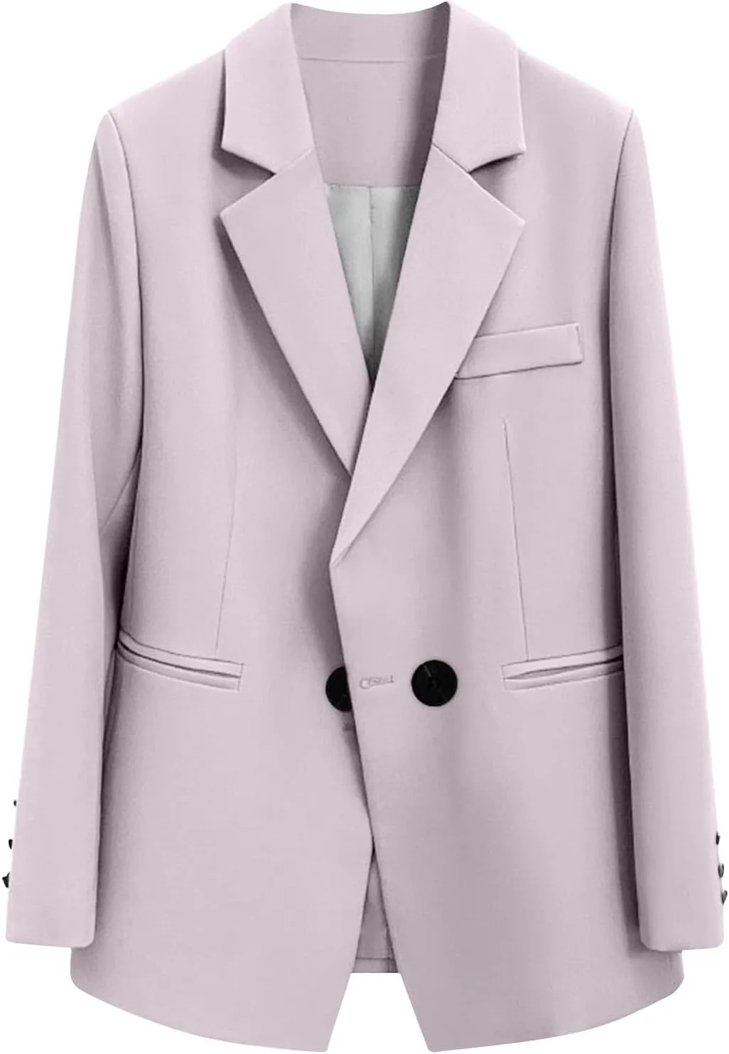 Womens Blazer 2 Piece Outfits Business Work Oversized Jacket Wide Leg Dress Pants Dressy Casual Suit Set with Pocket
