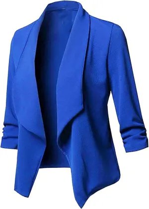 Women's Business Casual Blazers Lightweight Office Jacket Plus Size Open Front Blazer Cropped Blazer Dressy Jackets