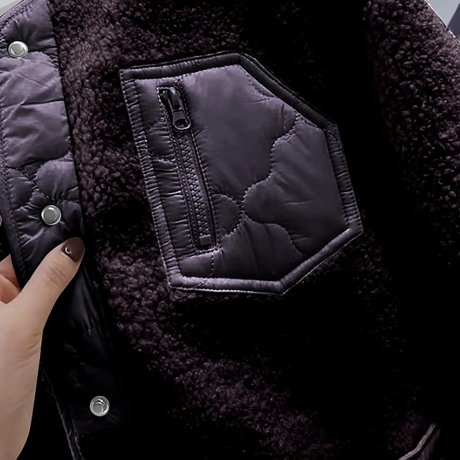 Women's Down Jackets Lapel Buttons Closed Casual Puffer Jacket Coat Cozy Lightweight Long Sleeve Floral Fuzzy Outwear