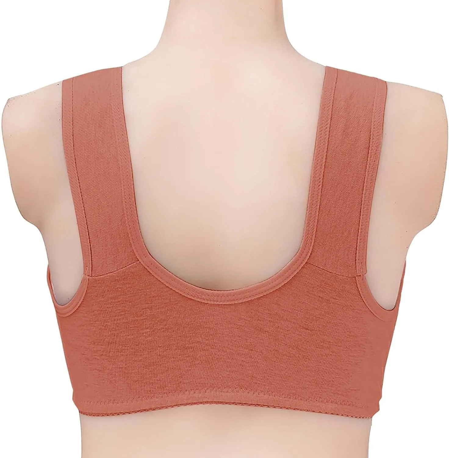 Women's Fashionable and Casual Large Size Front Open Buckle Thin Threaded Gathered Vest Bra Womens Support Bras