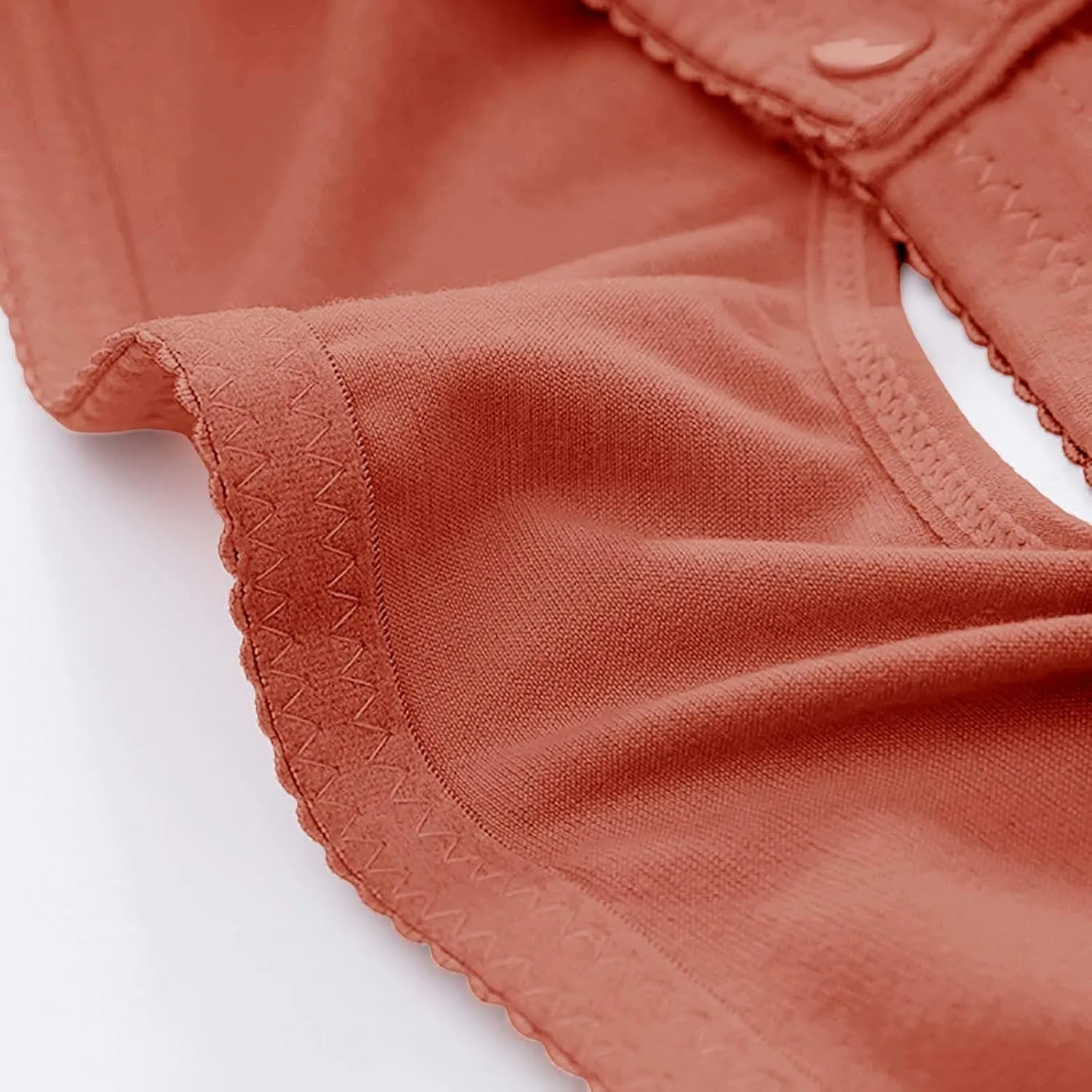 Women's Fashionable and Casual Large Size Front Open Buckle Thin Threaded Gathered Vest Bra Womens Support Bras