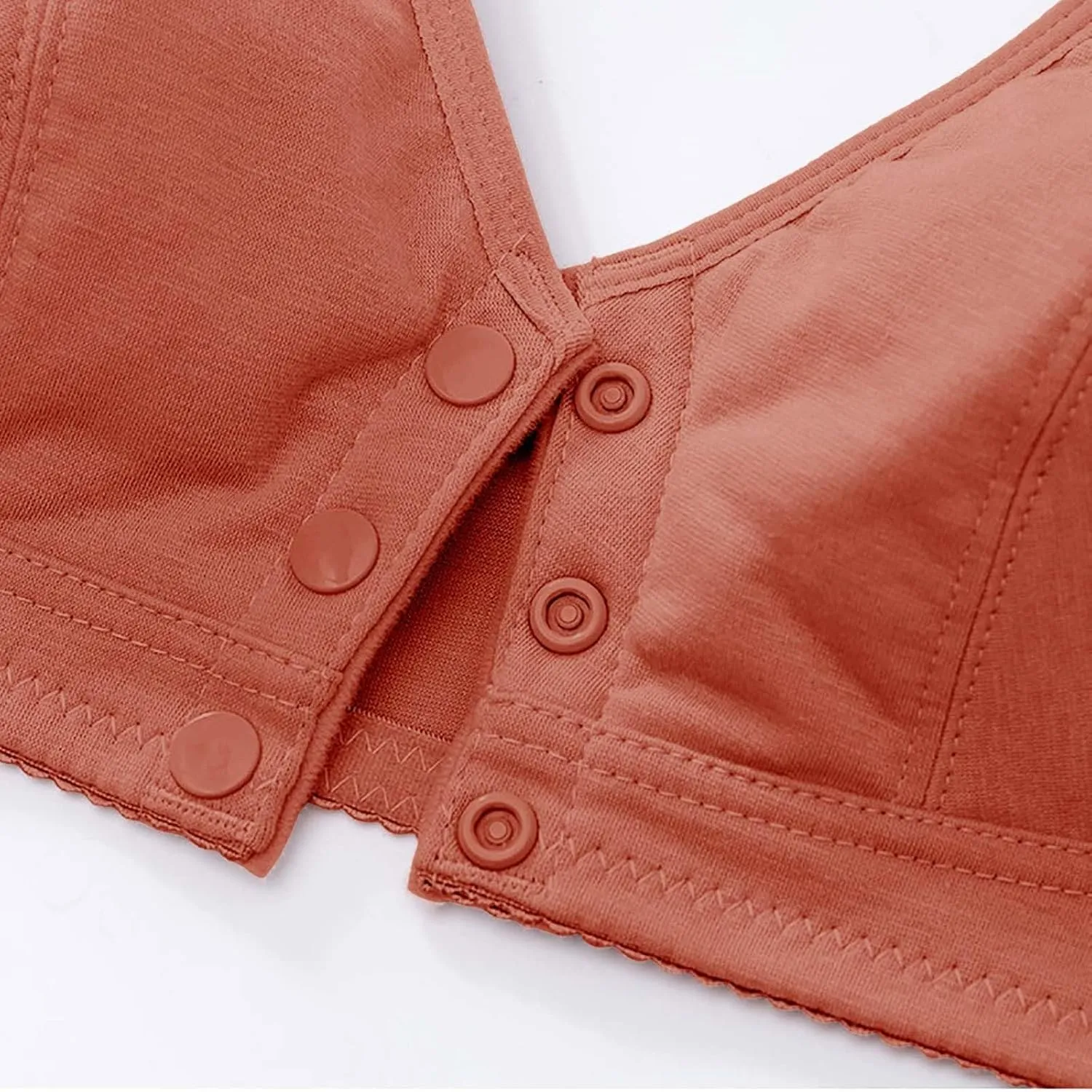 Women's Fashionable and Casual Large Size Front Open Buckle Thin Threaded Gathered Vest Bra Womens Support Bras