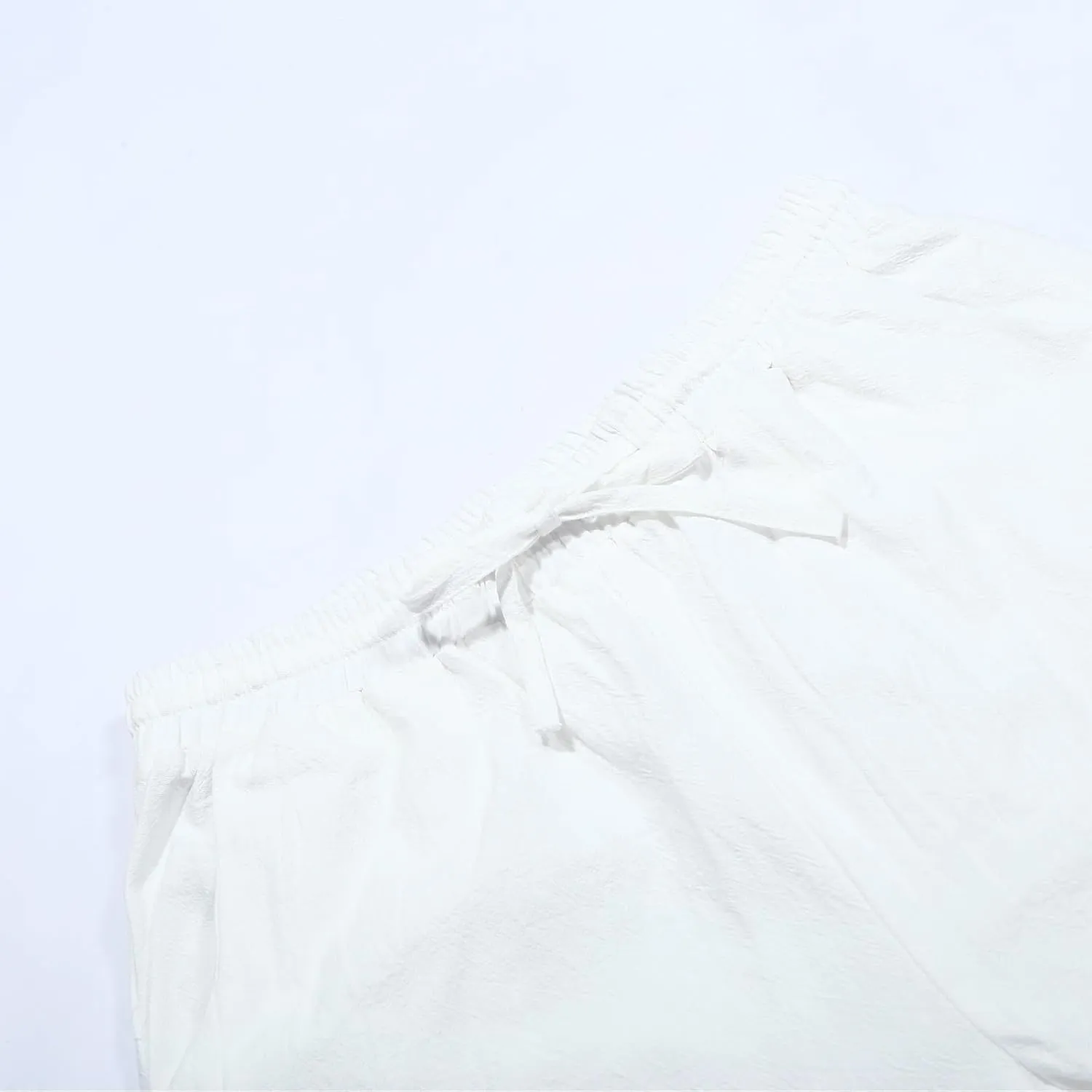 Women's Linen Pants with Side Buttons Summer Casual Lightweight Elastic Hight Waist Drawstring Loose Trousers