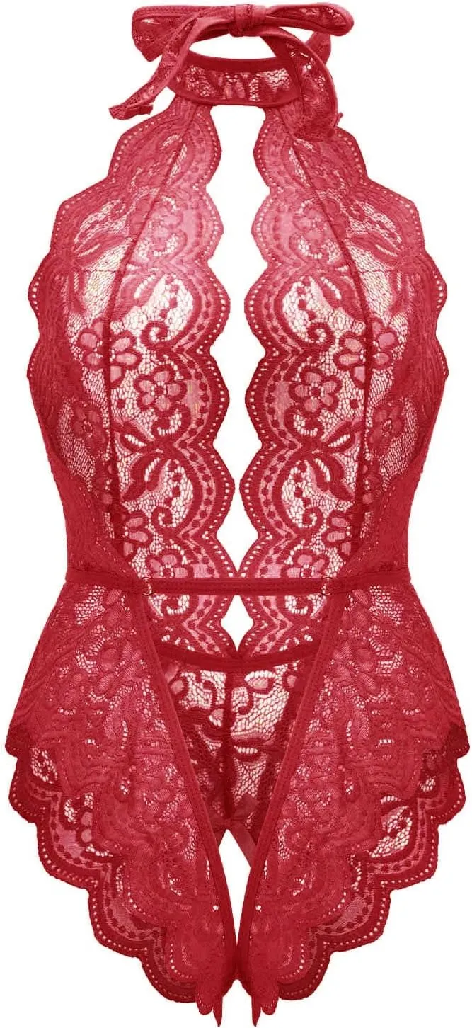 Womens Lingerie Lace 3Pc Bodysuit Outfit Sexy Tights Soft Wicked Sexy Outfit