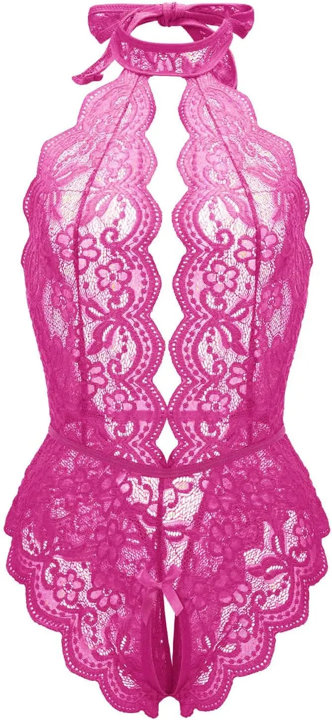 Womens Lingerie Lace 3Pc Bodysuit Outfit Sexy Tights Soft Wicked Sexy Outfit