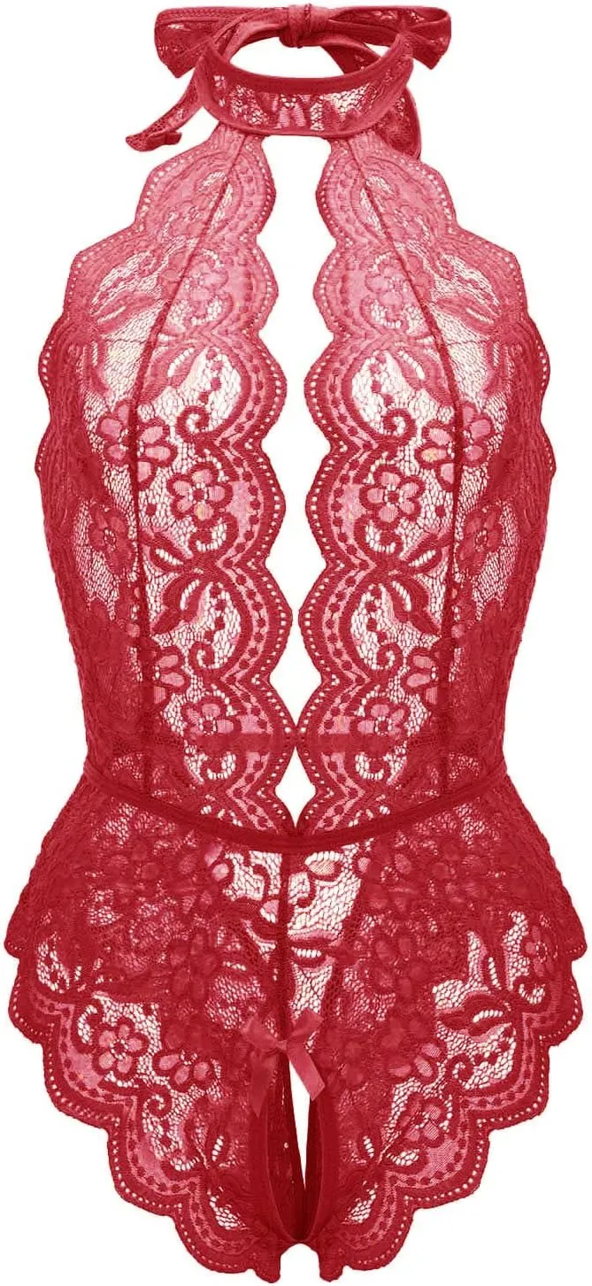 Womens Lingerie Lace 3Pc Bodysuit Outfit Sexy Tights Soft Wicked Sexy Outfit