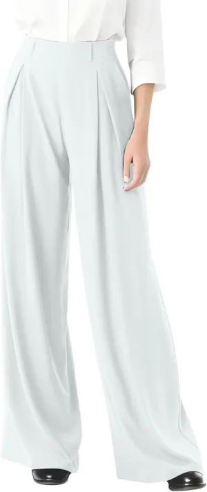 Women's Pants Formal Straight Slacks High Waist Loose Casual Pants Wide Leg Fashion Trousers with Pockets