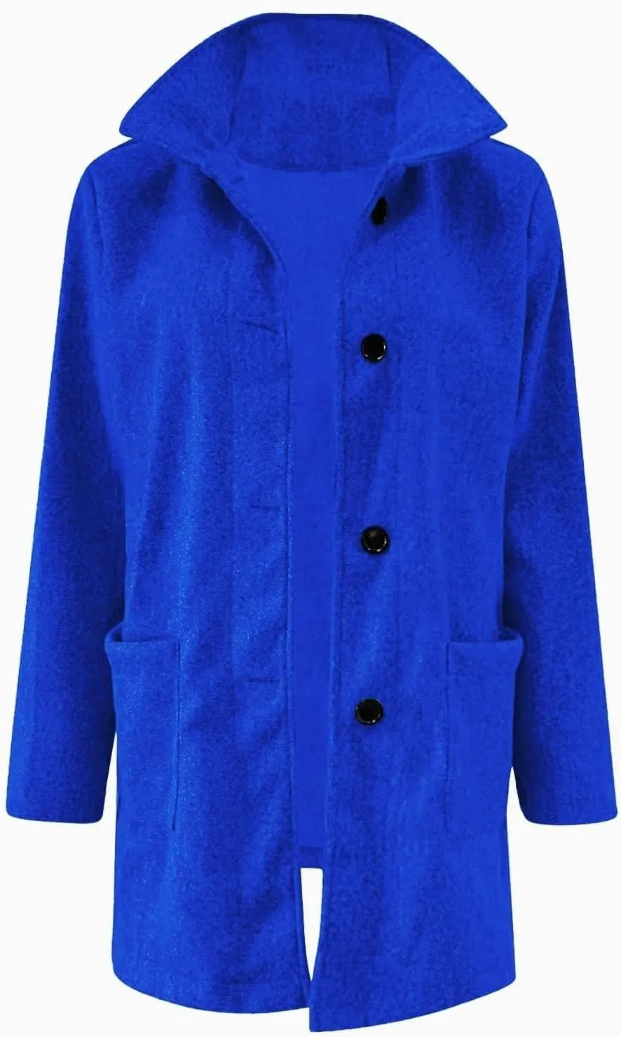 Womens Pea Coat Elegant Overcoat Single Breasted Winter Coat Dress Coat with Pockets