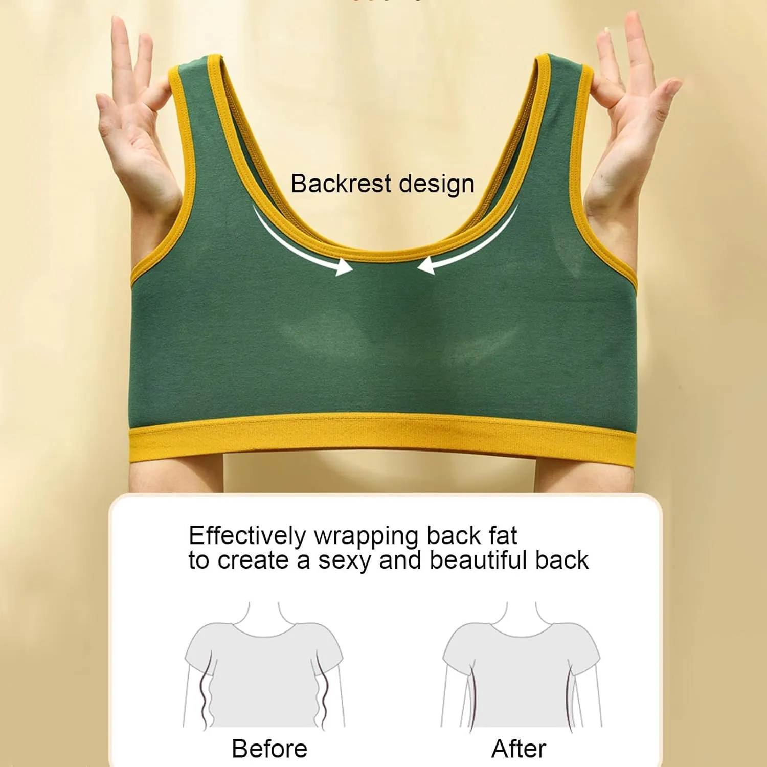Womens Sports Bra High Support Breathable Comfortable Wireless Yoga Bras Summer Workout Scoop Neck Padded Crop Top