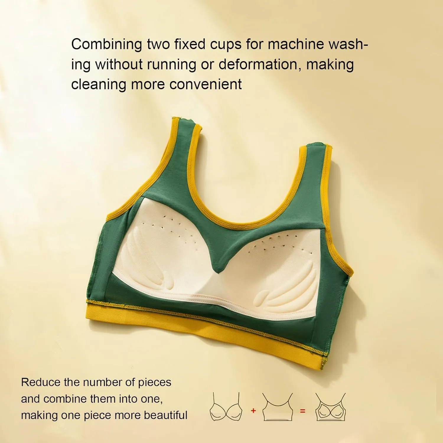 Womens Sports Bra High Support Breathable Comfortable Wireless Yoga Bras Summer Workout Scoop Neck Padded Crop Top
