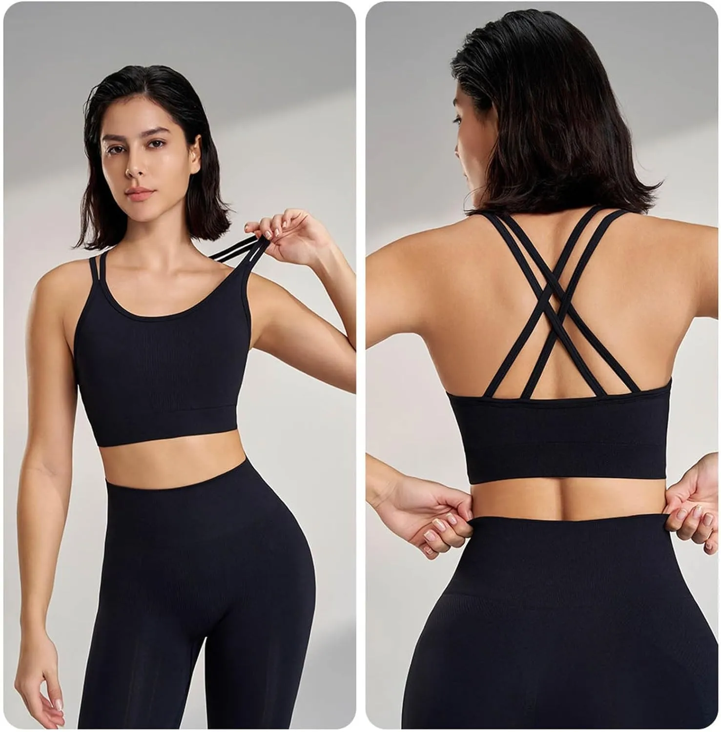Women's Sports Bras Racerback Sports Bra Seamless Yoga Sports Bras Workout Tops Activity Sleep Bras