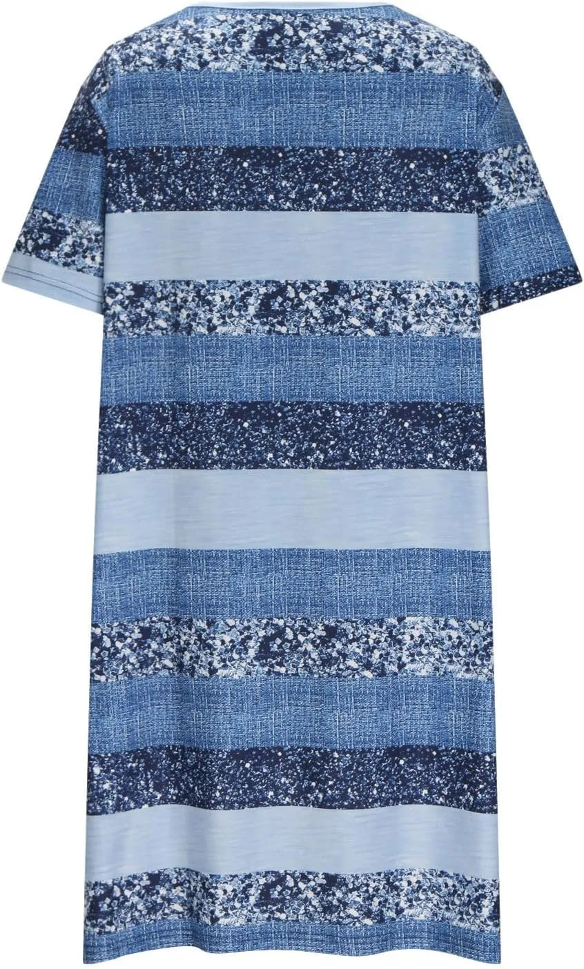 Xiaojmake Summer Dress for Women 2025 Casual Short Sleeve Sundresses T Shirt Dress Hawaiian Short Beach Dresses with Pockets