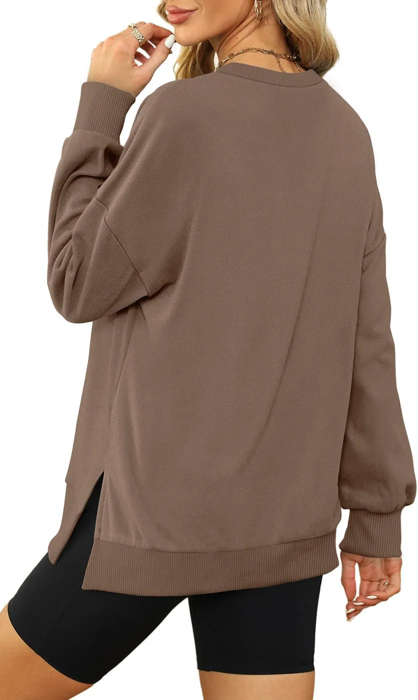 XIEERDUO Womens Oversized Sweatshirts Pullover Casual Crewneck Long Sleeve Tops Comfy