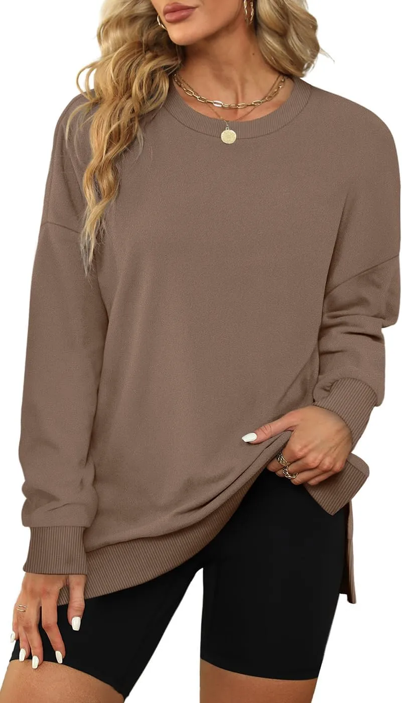 XIEERDUO Womens Oversized Sweatshirts Pullover Casual Crewneck Long Sleeve Tops Comfy