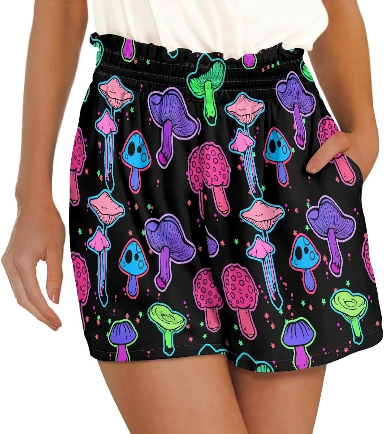 YEXIATODO Soft Comfy Activewear Lounge Shorts with Pockets for Women