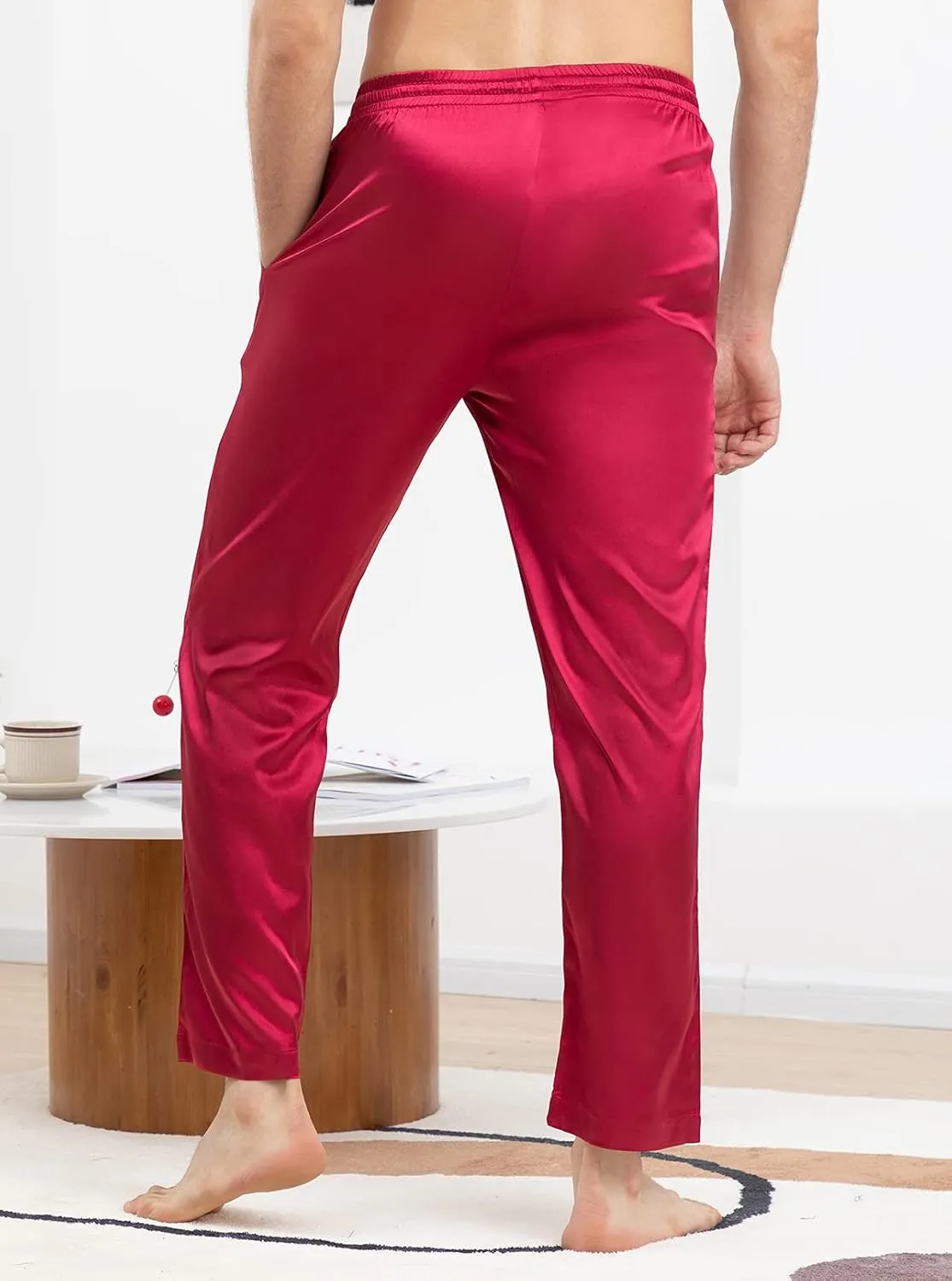 YIMANIE Men's Silk Pajama Pant Comfy Soft Lounge Sleep Pants