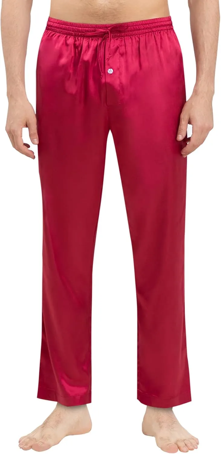 YIMANIE Men's Silk Pajama Pant Comfy Soft Lounge Sleep Pants