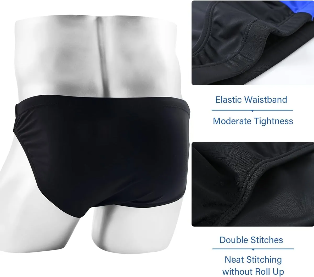 YINYOUYU Mens Swim Briefs Bikini Drawstring Swimwear Beach Board Surf Quick Dry Swimsuits Trunks