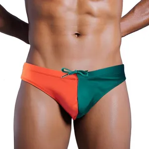 YINYOUYU Mens Swim Briefs Bikini Drawstring Swimwear Beach Board Surf Quick Dry Swimsuits Trunks