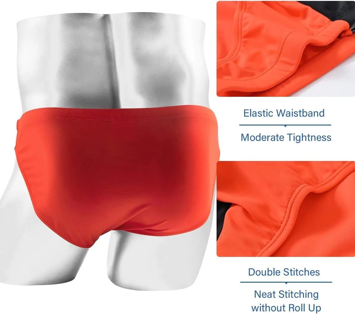 YINYOUYU Mens Swim Briefs Bikini Drawstring Swimwear Beach Board Surf Quick Dry Swimsuits Trunks