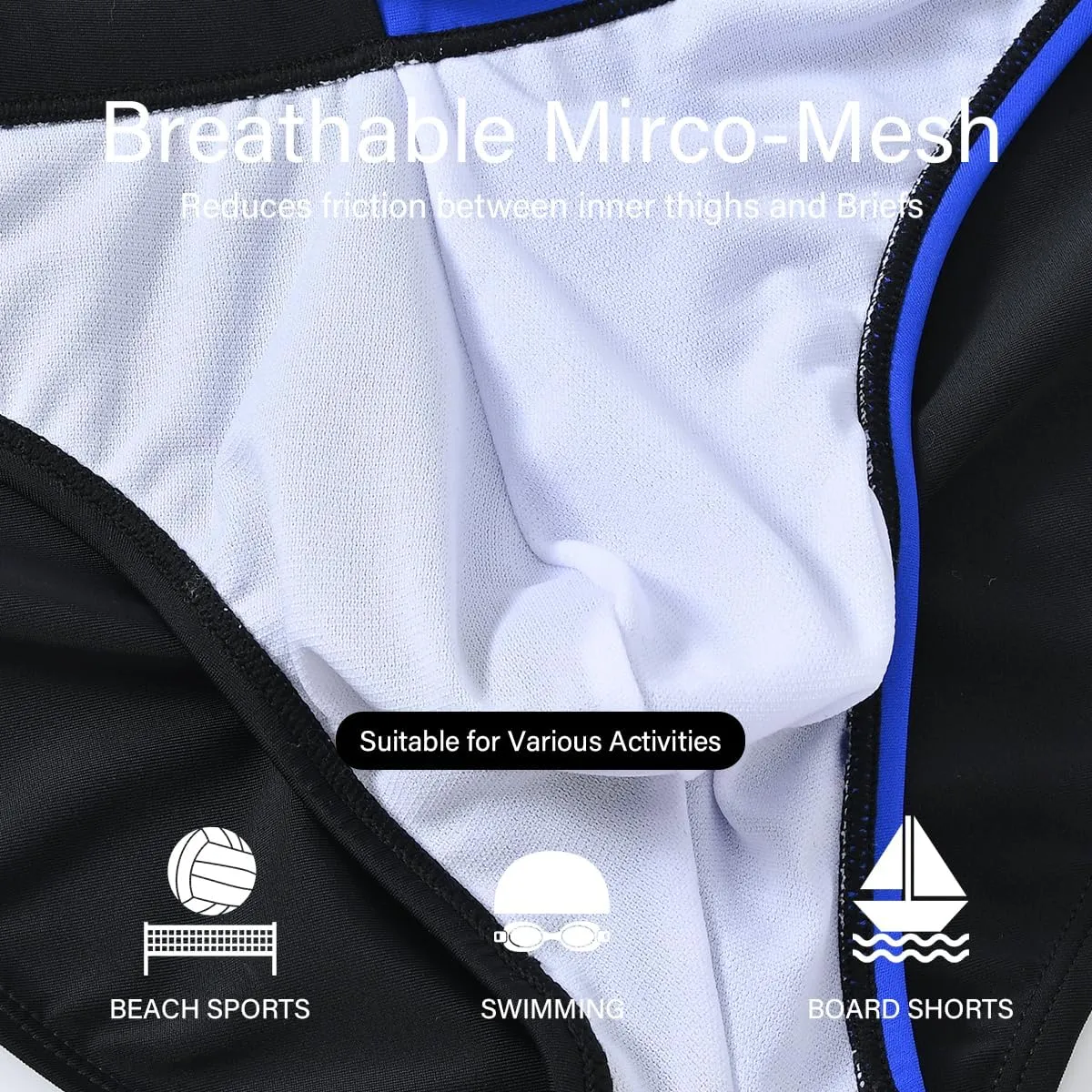 YINYOUYU Mens Swim Briefs Bikini Drawstring Swimwear Beach Board Surf Quick Dry Swimsuits Trunks