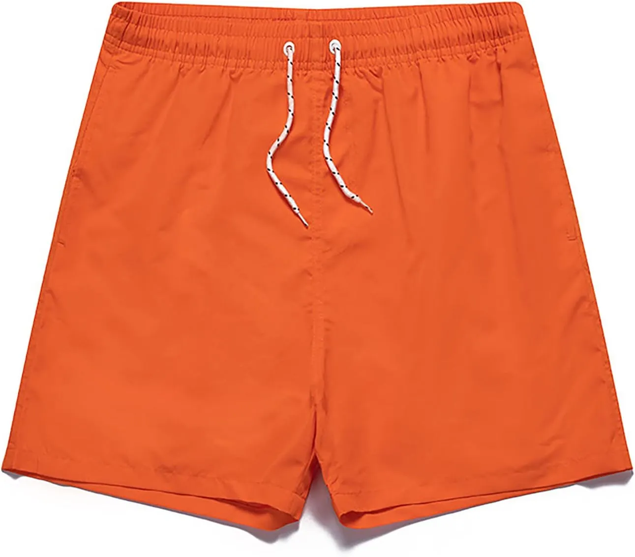 ZEFOTIM Men Swim Shorts Drawstring Quick Dry Solid Color Trunks Fashions Big and Tall Swim Suit with Pockets