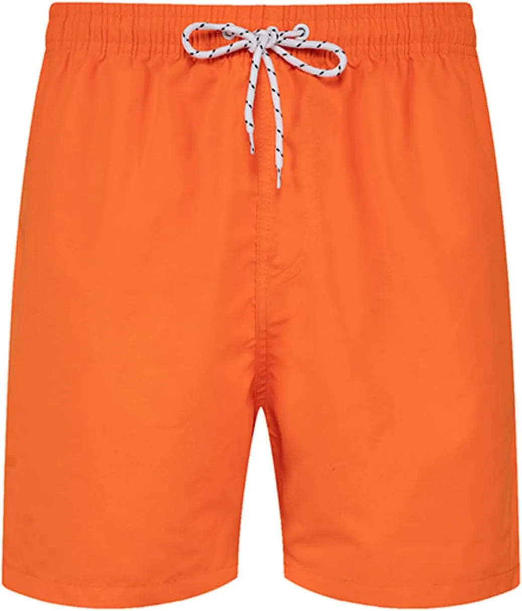 ZEFOTIM Men Swim Shorts Drawstring Quick Dry Solid Color Trunks Fashions Big and Tall Swim Suit with Pockets