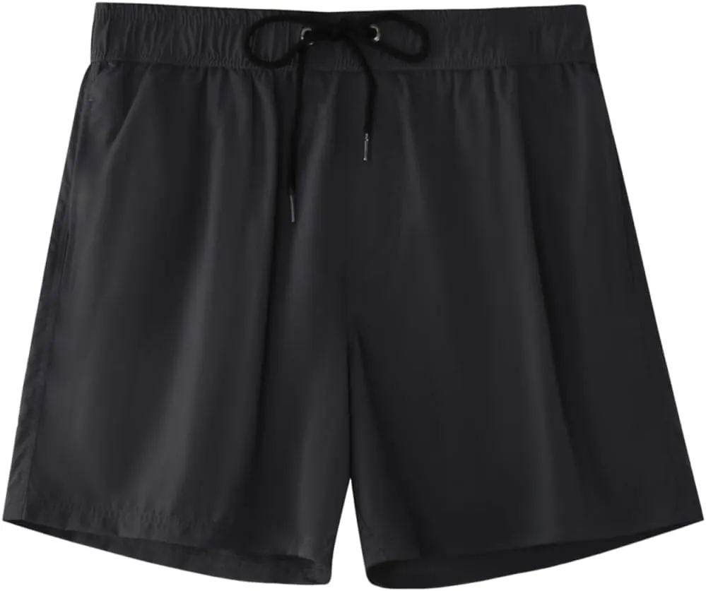 ZEFOTIM Men Swim Shorts Drawstring Quick Dry Solid Color Trunks Fashions Fun Swimsuits with Pockets