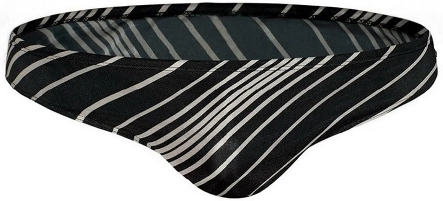 ZEFOTIM Men's Swim Briefs Quick Dry Striped Bikini Beach Big and Tall Swimsuits