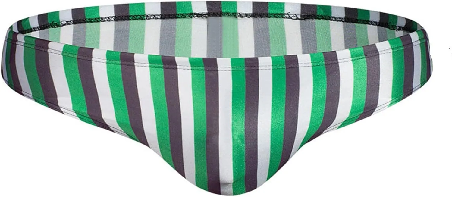 ZEFOTIM Men's Swim Briefs Quick Dry Striped Bikini Beach Big and Tall Swimsuits