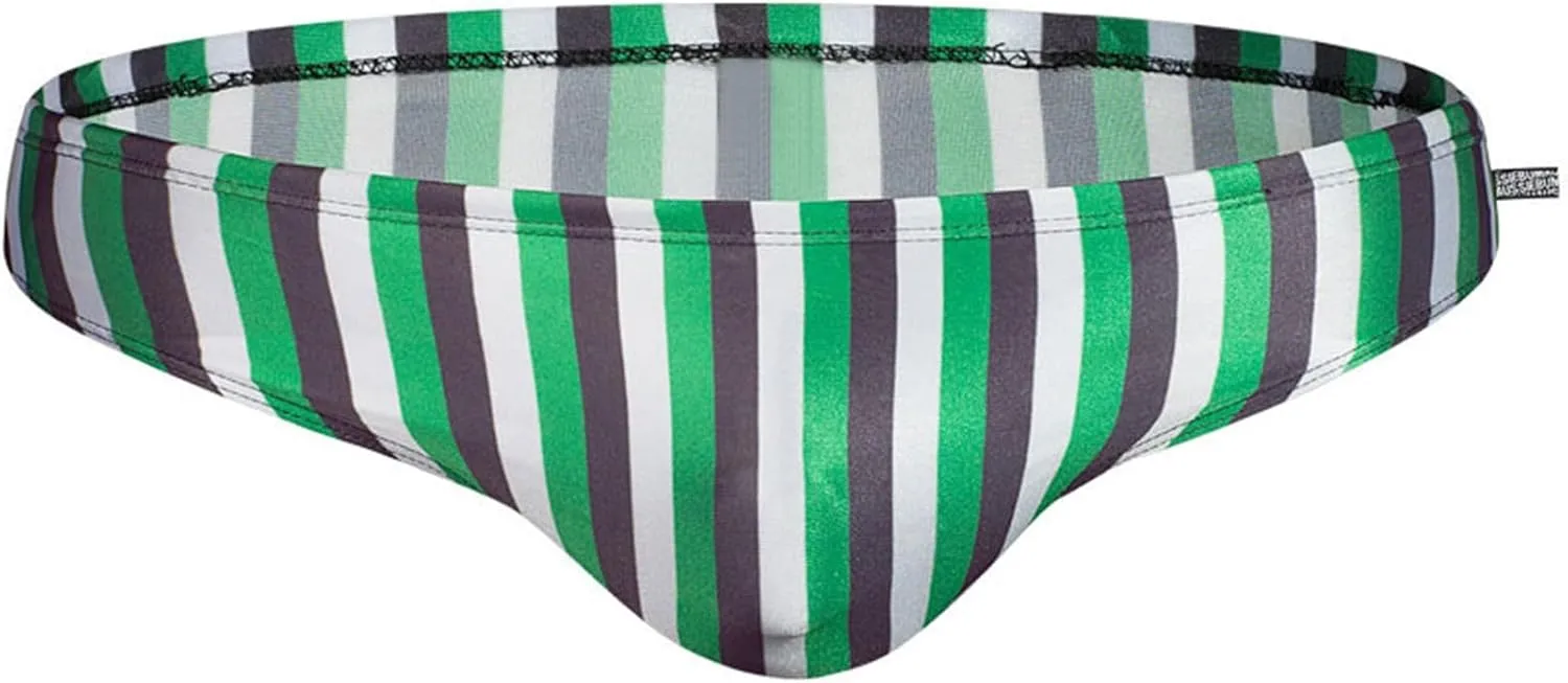 ZEFOTIM Men's Swim Briefs Quick Dry Striped Bikini Beach Big and Tall Swimsuits