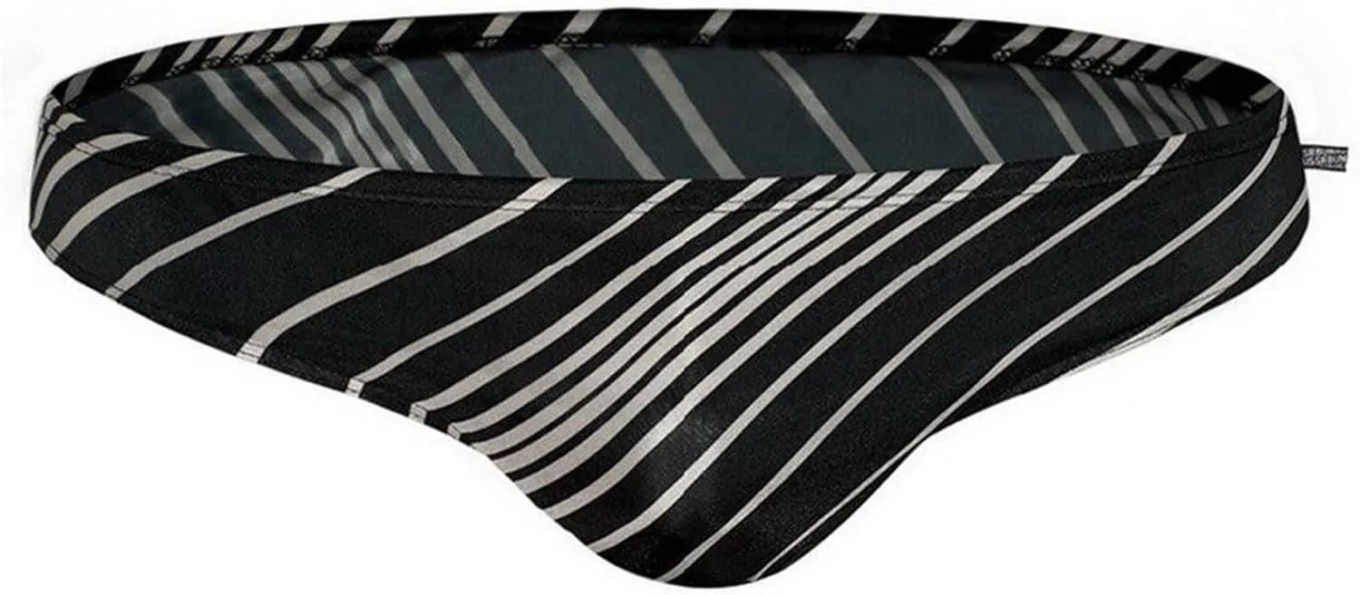 ZEFOTIM Men's Swim Briefs Quick Dry Striped Bikini Beach Big and Tall Swimsuits