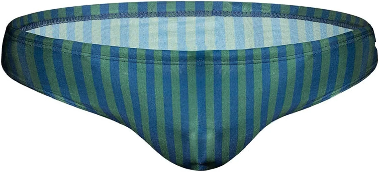 ZEFOTIM Men's Swim Briefs Quick Dry Striped Bikini Beach Big and Tall Swimsuits
