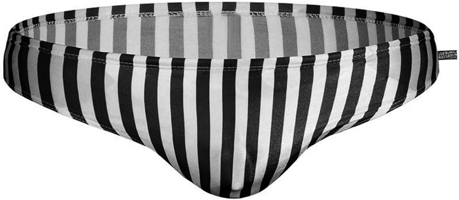 ZEFOTIM Men's Swim Briefs Quick Dry Striped Bikini Beach Big and Tall Swimsuits