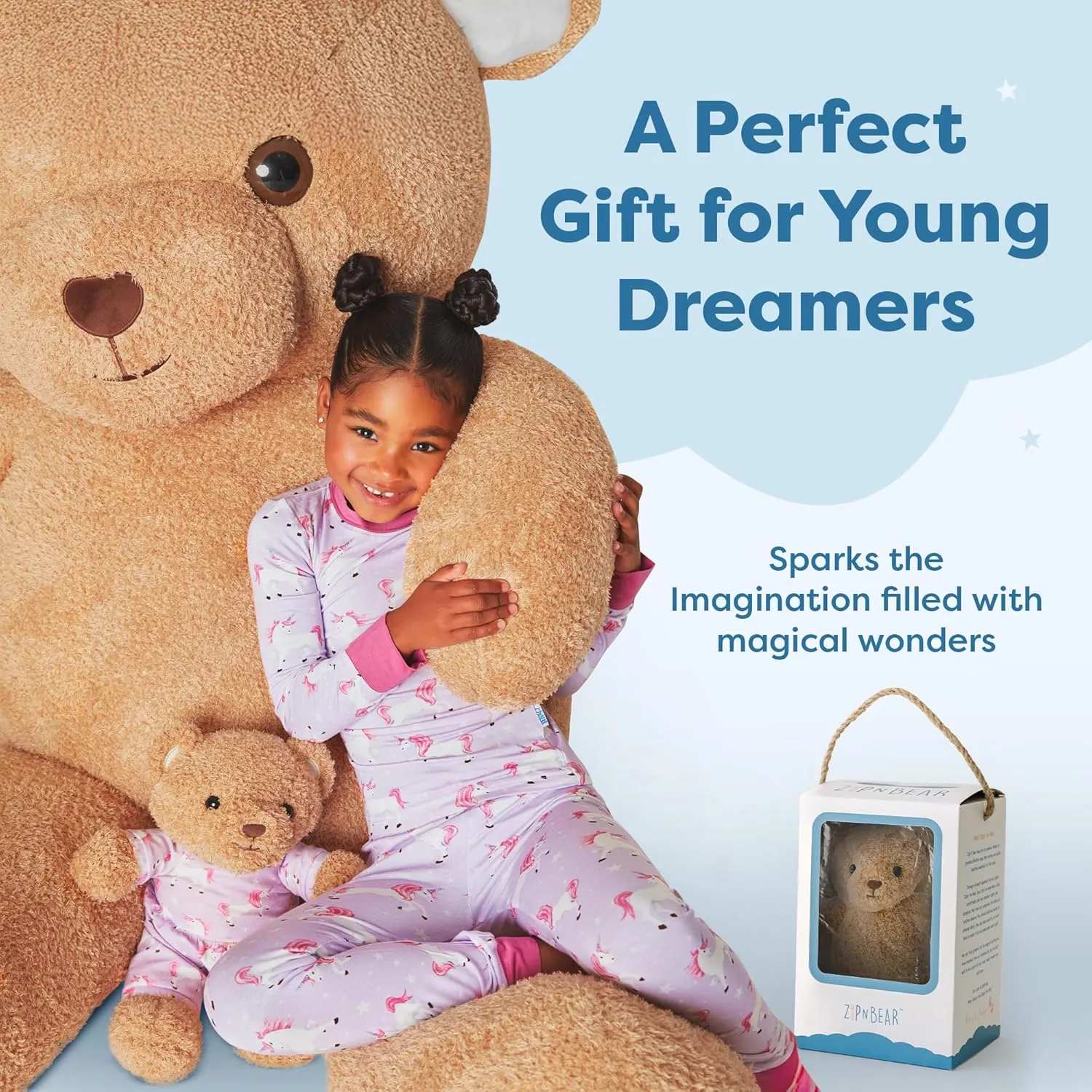 Zip N' Bear Baby Girl Soft Buttery Bamboo Viscose Pajamas Kardashian Pjs - Unicorn Utopia
