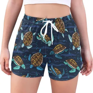 ZZKKO Cute Little Squid Athletic Shorts for Women,Womens Workout Running Shorts Quick Dry with Pockets S-XXL